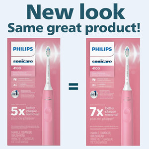 Philips Sonicare 4100 Power Toothbrush, Rechargeable Electric Toothbrush With Pressure Sensor, Deep Pink HX3681/26,