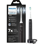 Philips Sonicare 4100 Rechargeable Electric Toothbrush, With Pressure Sensor, 2 Intensity Settings, SmarTimer And QuadPacer, 14-Day Battery Life, Black, Model HX3681/24,