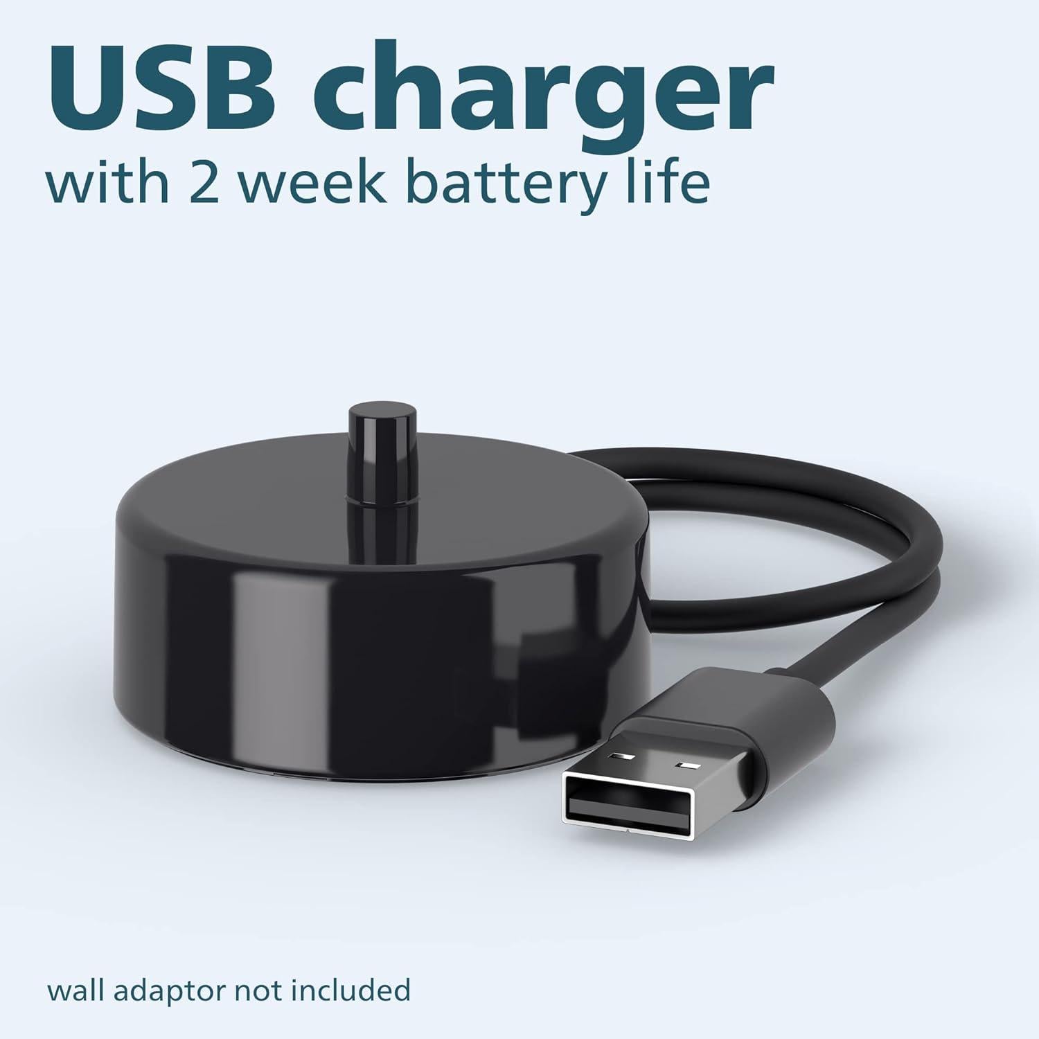 Philips Sonicare 4100 Rechargeable Electric Toothbrush, With Pressure Sensor, 2 Intensity Settings, SmarTimer And QuadPacer, 14-Day Battery Life, Black, Model HX3681/24,