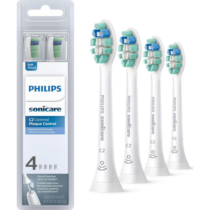 Philips Sonicare Philips Sonicare Optimal Plaque Control Replacement Toothbrush Heads, HX9024/65, BrushSync Technology, White 4-pk