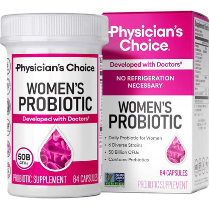Physician's Choice Physician's Choice Probiotics For Women - PH Balance, Digestive, UT, And Feminine Health - 50 Billion CFU - 6 Unique Strains For Women - Organic Prebiotics, Cranberry Extract+ - Womens Probiotic - 84 CT