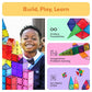 PicassoTiles 100 Pcs Magnet Tiles Set, Educational STEM 3D Building Blocks for Kids' Creative Play