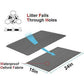 Pieviev Cat Litter Mat Grey 24x15 Inch Waterproof Double Layer Mat for Trapping Litter and Urine