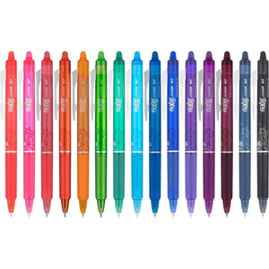 Pilot, FriXion Clicker Erasable Gel Pens, Fine Point 0.7 Mm, Pack Of 15, Assorted Colors,