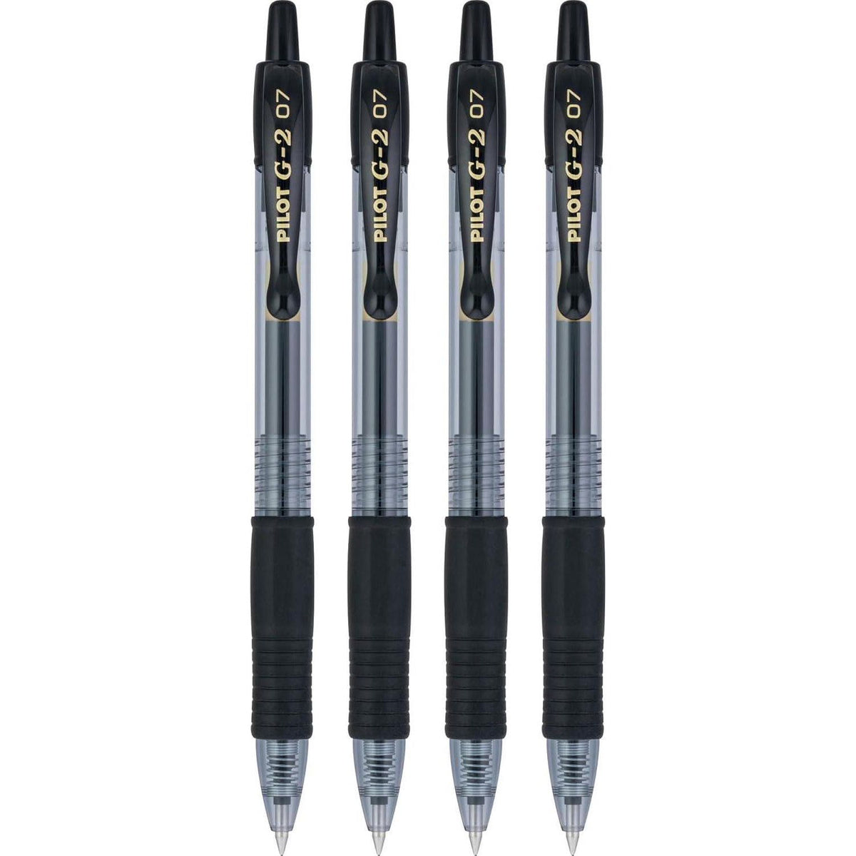 Pilot, G2 Premium Gel Roller Pens, Fine Point 0.7 Mm, Black, Pack Of 4,