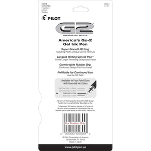 Pilot, G2 Premium Gel Roller Pens, Fine Point 0.7 Mm, Red, Pack Of 4,