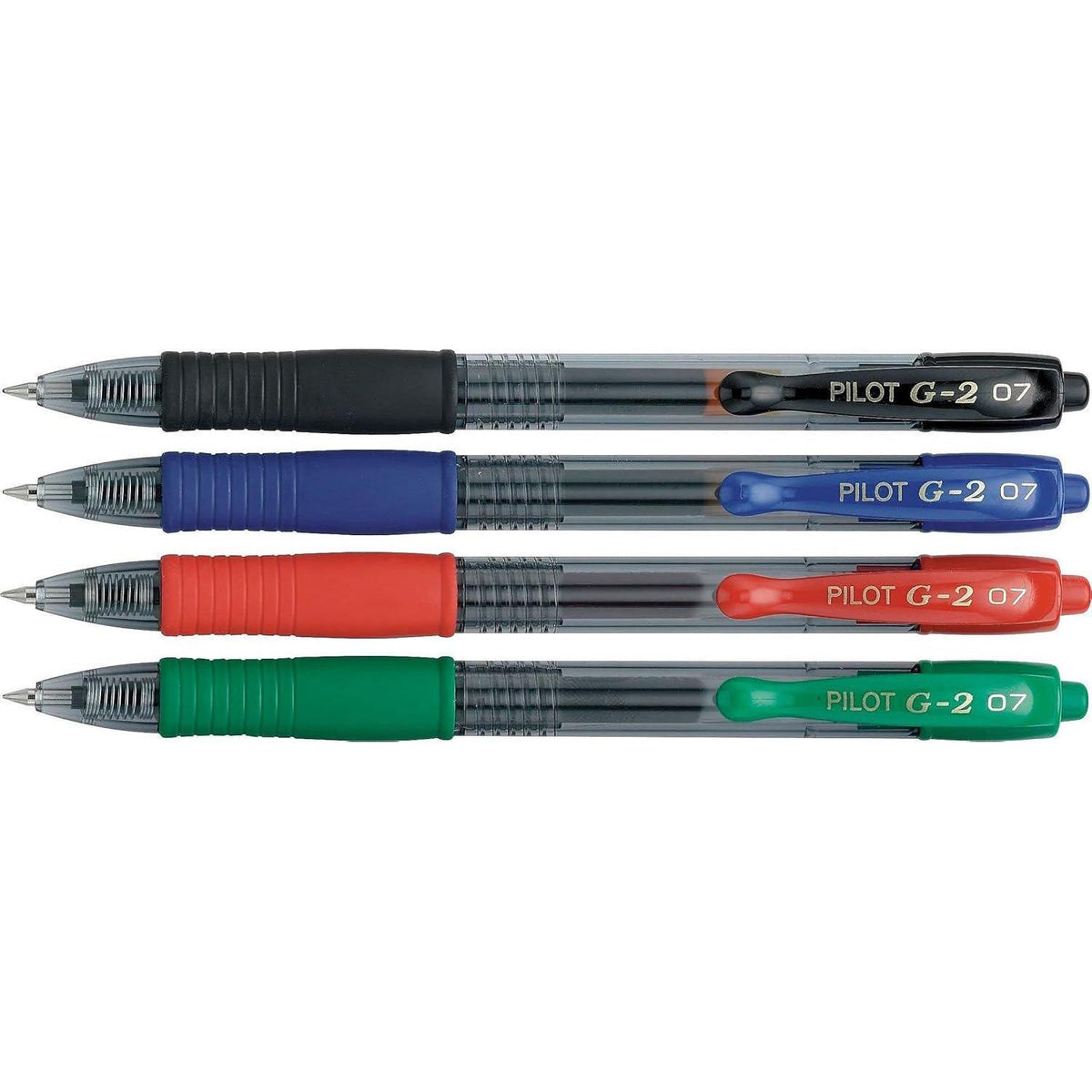 Pilot, G2 Premium Gel Roller Pens, Fine Point 0.7 Mm, Black, Blue, Red, Green, Pack Of 4,