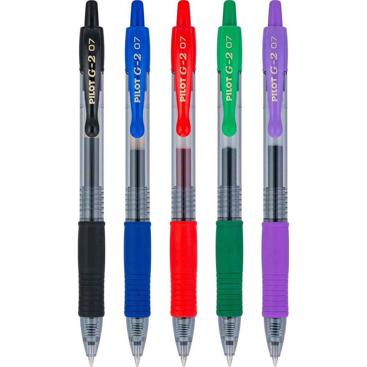 Pilot, G2 Premium Gel Roller Pens, Fine Point 0.7 Mm, Assorted Colors, Pack Of 5,Does not Apply