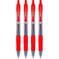 Pilot, G2 Premium Gel Roller Pens, Fine Point 0.7 Mm, Red, Pack Of 4,