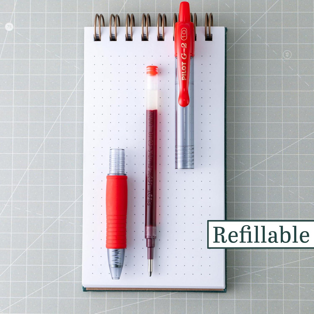 Pilot, G2 Premium Gel Roller Pens, Bold Point 1 Mm, Pack Of 12, Red,