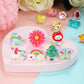 Pinksheep Adjustable Pretend Play Rings Set for Girls 24 Lovely Jewel Rings with Storage Box