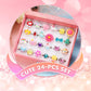 Pinksheep Adjustable Pretend Play Rings Set for Girls 24 Lovely Jewel Rings with Storage Box