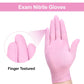 SwiftGrip Pink Disposable Gloves, Medical Exam Gloves Disposable Latex Free, Gloves For Cleaning And Esthetician, Pink Rubber Gloves, Pink Cleaning Gloves, Powder-Free, 100-ct Box (Medium)