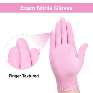 Swiftgrip Pink Disposable Gloves, Medical Exam Gloves, Latex-Free, Powder-Free, 100 Count Box, Small Size, Pink