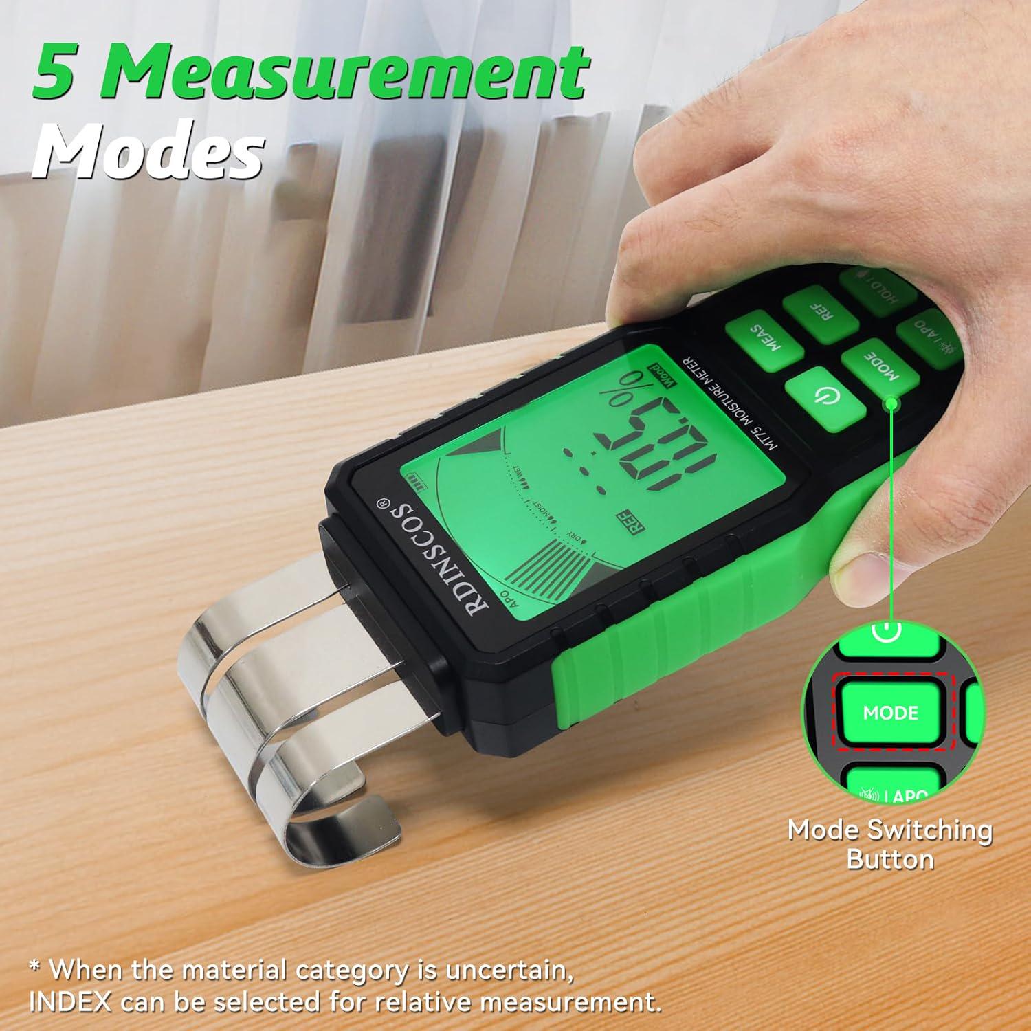 Pinless Moisture Meter,Wood Moisture Meters For Walls, Rechargeable Claw Moisture Meter, Firewood Moisture Tester, Drywall Moisture Detector Professional Moisture Content Meter,
