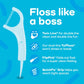 Plackers Twin Line Dental Flossers, Cool Mint Flavor, Dual Action Flossing System with Super Tuffloss for Twice the Clean, 75 Count