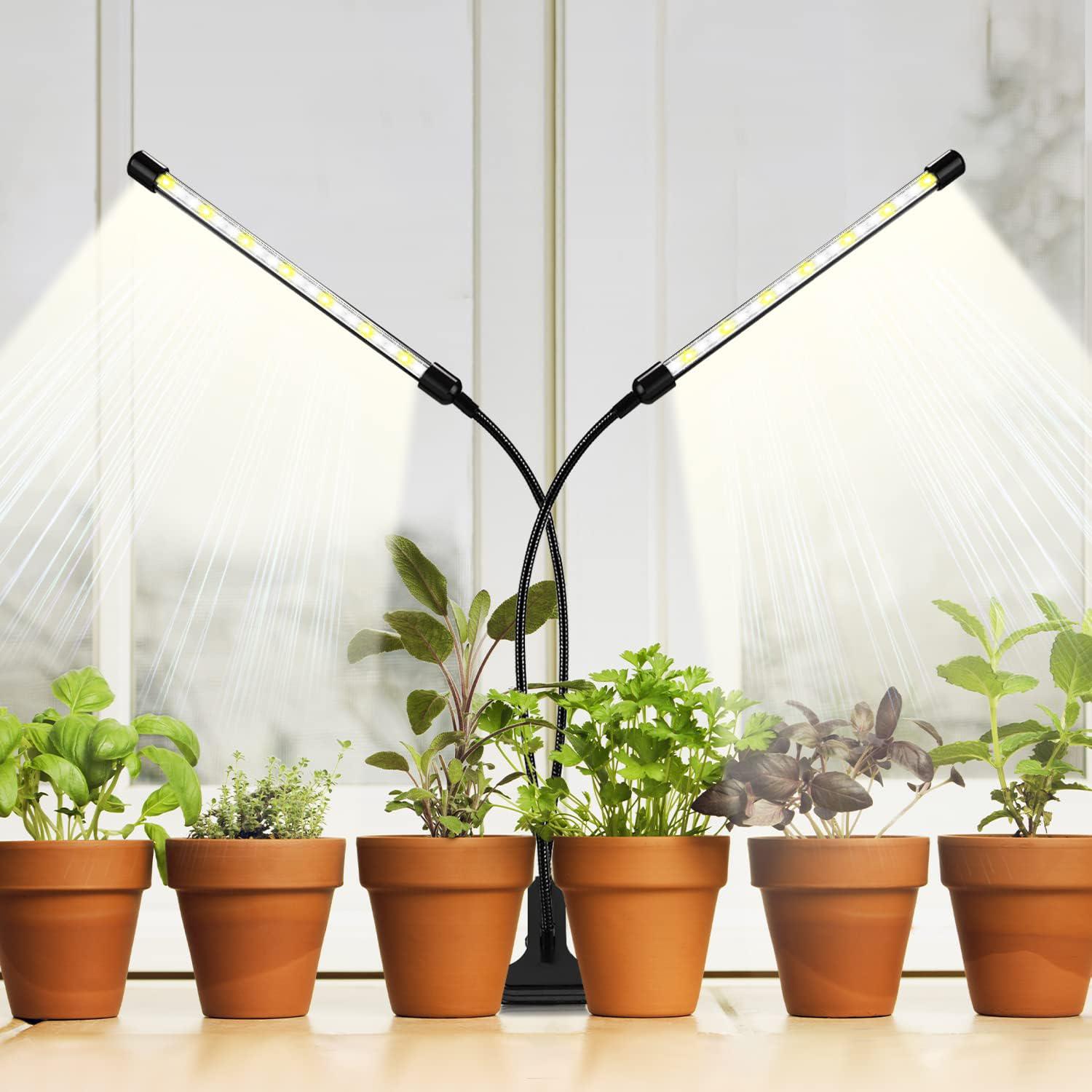 Plant Grow Light For Indoor Plants,Led Grow Lamp (2 Head 2 Pack),