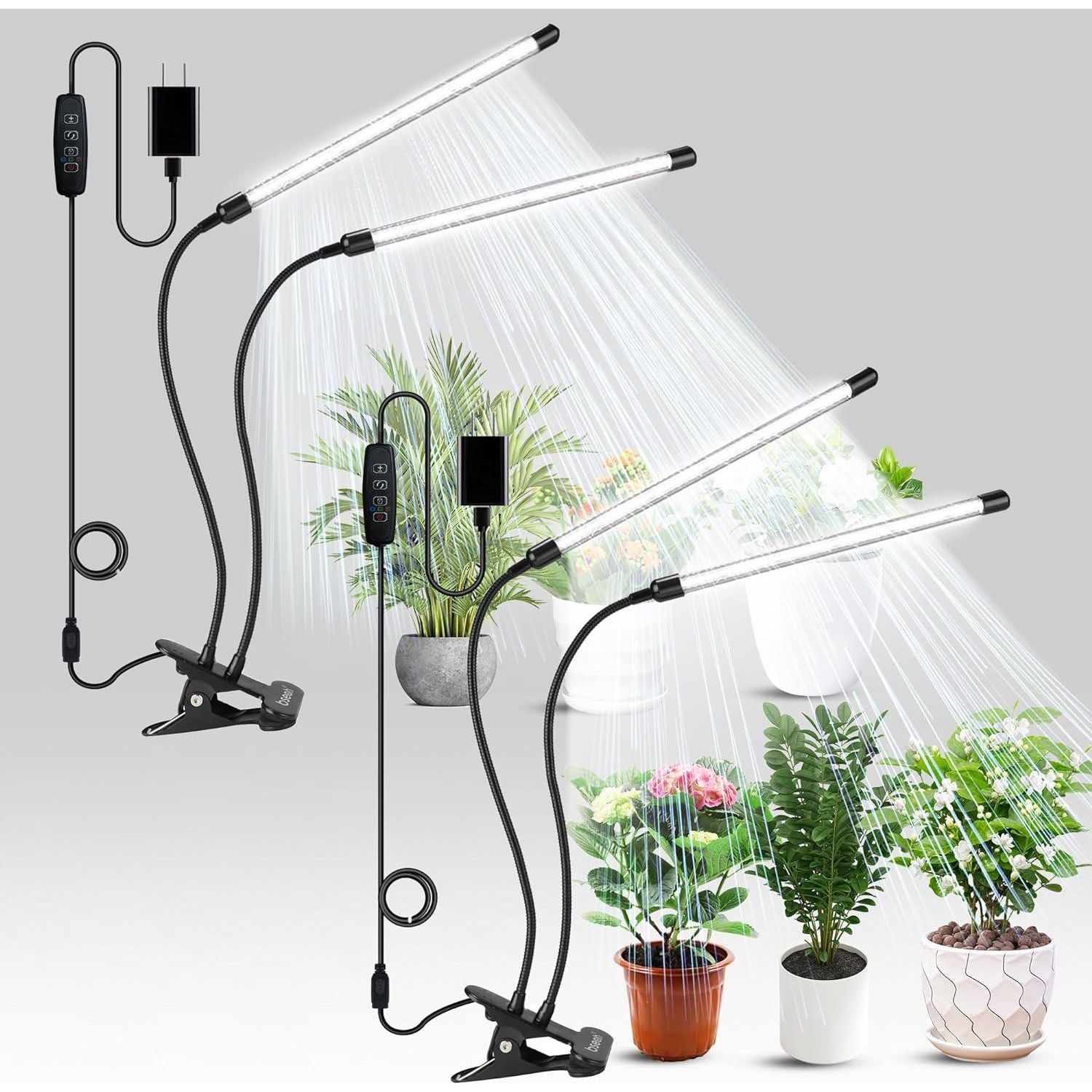 Plant Grow Light For Indoor Plants,Led Grow Lamp (2 Head 2 Pack),