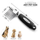 Poodle Dematting Rake Comb with 2.5 Inch Steel Blades Metal Grooming Brush for Knotted Fur