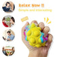 Pop Fidget Toy Balls 4 Pack 3D Stress Relief Toys Squeeze Sensory Balls for Toddlers and Adults