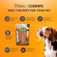 Pork Chomps Pressed Pork Skin Chews for Dogs 4.5 Inch Bones 2 Count Highly Digestible
