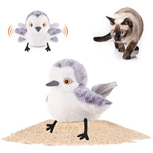 Potaroma Flapping Bird Cat Toy, Rechargeable, Chirping Motion Toy with Catnip for Indoor Cats