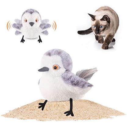 Potaroma Flapping Bird Cat Toy, Rechargeable, Chirping Motion Toy with Catnip for Indoor Cats