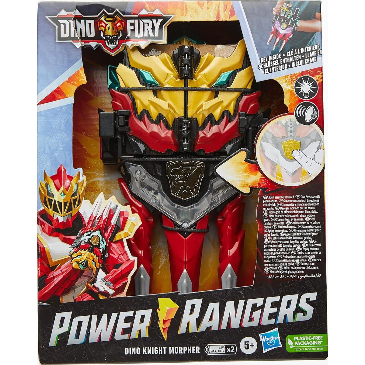 Power Rangers Dino Knight Morpher Toy With Lights, Sounds And Red Ranger Key - 5+ Years,