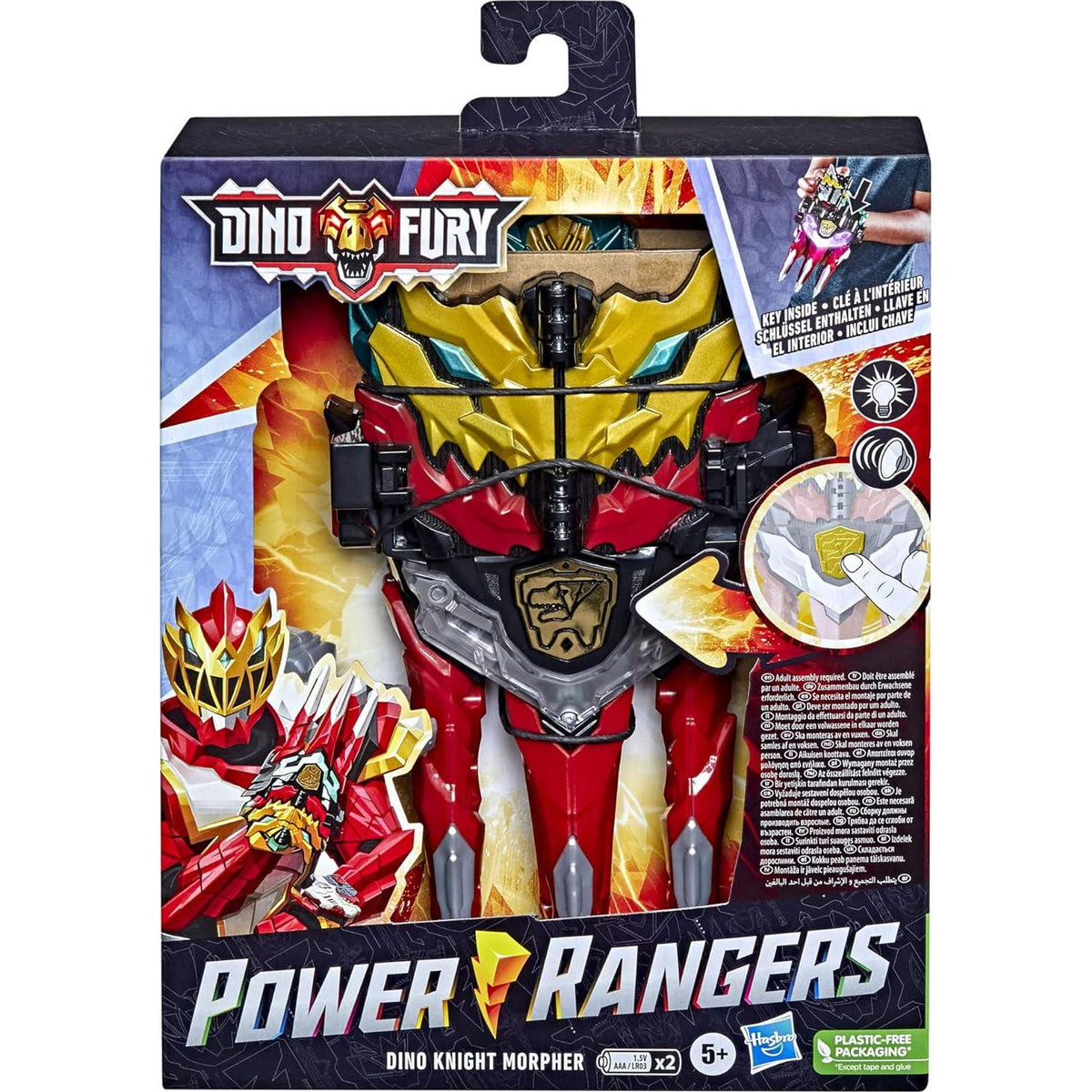 Power Rangers Dino Knight Morpher Toy With Lights, Sounds And Red Ranger Key - 5+ Years,