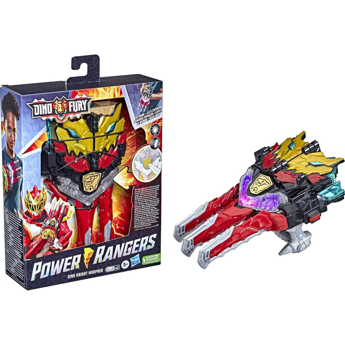 Power Rangers Dino Knight Morpher Toy With Lights, Sounds And Red Ranger Key - 5+ Years,