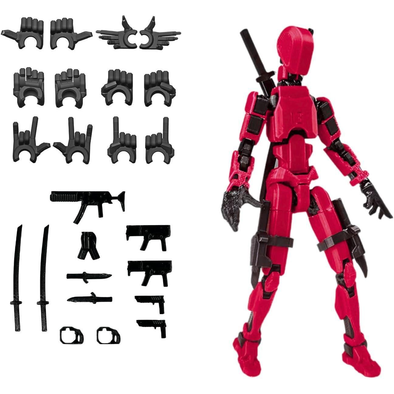 Pre-Assembly 3D Printed 5.54'' Stick 13 Action Figure, Multi-Jointed Tian13, Articulated T13 Desktop Decoration,12 In 1 D13 Accessories, Best Birthday Festival Gift,Does not Apply