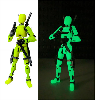 Pre-Assembly 3D Printed 5.54'' Stick 13 Action Figure, Multi-Jointed Tian13, Articulated T13 Desktop Decoration,12 In 1 D13 Accessories, Best Birthday Festival Gift,Does not Apply