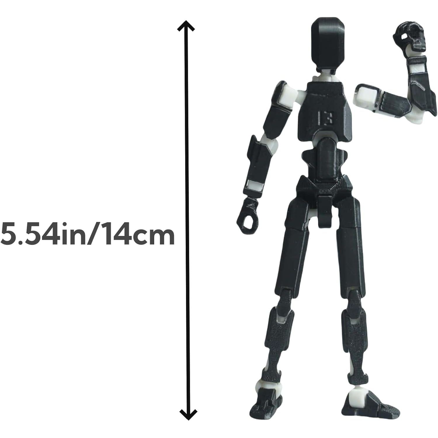 Pre-Assembly 3D Printed 5.54'' Stick 13 Action Figure, Multi-Jointed Tian13, Articulated T13 Desktop Decoration,12 In 1 D13 Accessories, Best Birthday Festival Gift,Does not Apply