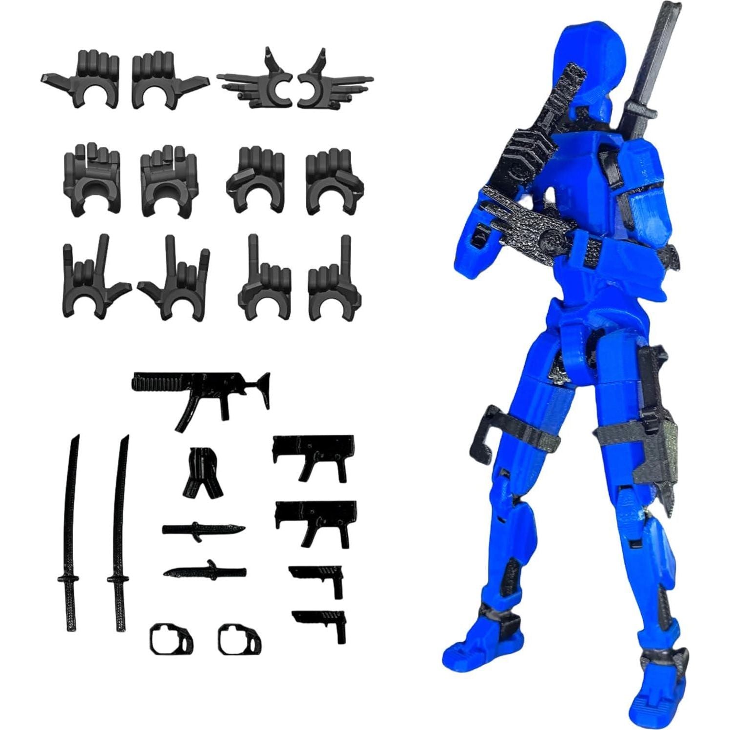 Pre-Assembly 3D Printed 5.54'' Stick 13 Action Figure, Multi-Jointed Tian13, Articulated T13 Desktop Decoration,12 In 1 D13 Accessories, Best Birthday Festival Gift,Does not Apply