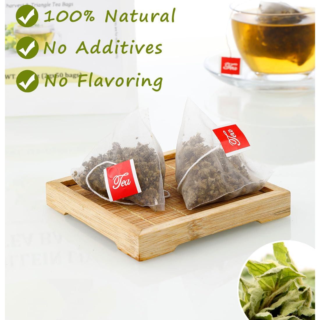 Ulthmok Premium Mullein Leaf Tea Bags, 50 Bags, 100% Pure Mullein Leaves for Lung Cleanse & Respiratory Support, Caffeine-Free, No Flavoring or Additives