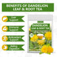 ULTHMOK Premium Dandelion Leaf And Root Tea,50 Tea Bags /3.53Oz, For Liver And Kidney Health, Roasted Detox Herbal Tea. Support Digestion And Boost Immune System, Caffeine Free.