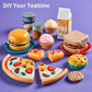 Pretend Play Kitchen Food Set for Kids, 78 Pieces, Cutting Fruits & Veggies, Pizza, Storage Bag, Toddler Gift