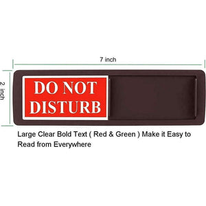 Privacy Sign - Do Not Disturb/Welcome Sign For Home Office Restroom Conference Hotel Hospital, Non-Scratch Magnetic Slider Door Indicator Sign Whether Room Vacant Or Occupied (Black),739771350877
