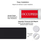 Privacy Sign, Premium Vacant Occupied Sign For Home Office Restroom Conference Hotles Hospital, Slider Door Indicator Tells Whether Room Vacant Or Occupied, 7'' X 2'' - Silver,