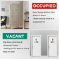 Privacy Sign, Vacant Occupied Sign For Bathroom Door, Magnetic And Sticky Slider For Home Office Restroom Conference Hotles Hospital, Tells Whether Room Vacant Or Occupied, 7'' X 2'' - Silver,603803078438
