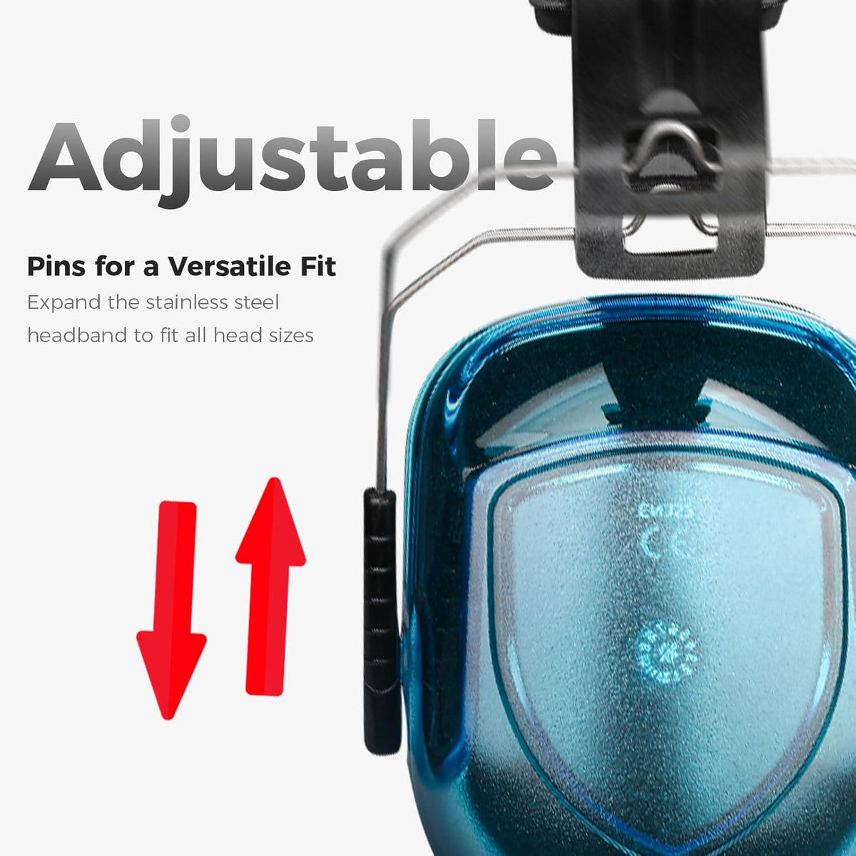 ProCase Noise Reduction Ear Muffs, Sound Proof Ear Protection, NRR 28dB Noise Cancelling Headphones For Adults Kids Autism, Hearing Protection For Shooting Gun Range Mowing -Crystalblue,
