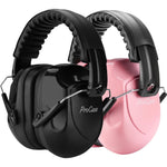 ProCase Noise Reduction Ear Muffs, Sound Proof Ear Protection, NRR 28dB Noise Cancelling Headphones For Adults Kids Autism, Hearing Protection For Shooting Gun Range Mowing -2 Packs, Pink And Black,