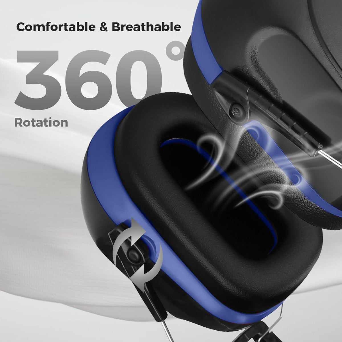 ProCase Noise Reduction Ear Muffs, Sound Proof Ear Protection, NRR 28dB Noise Cancelling Headphones For Adults Kids Autism, Hearing Protection For Shooting Gun Range Mowing -Blue,