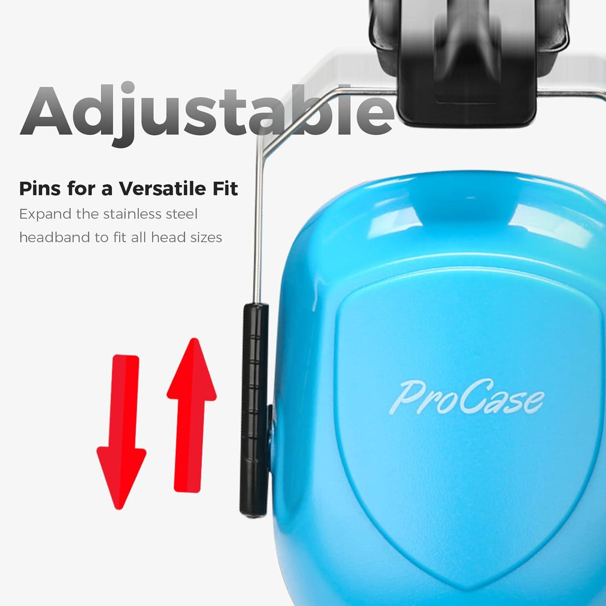 ProCase Noise Reduction Ear Muffs, Sound Proof Ear Protection, NRR 28dB Noise Cancelling Headphones For Adults Kids Autism, Hearing Protection For Shooting Gun Range Mowing -Pure Blue,