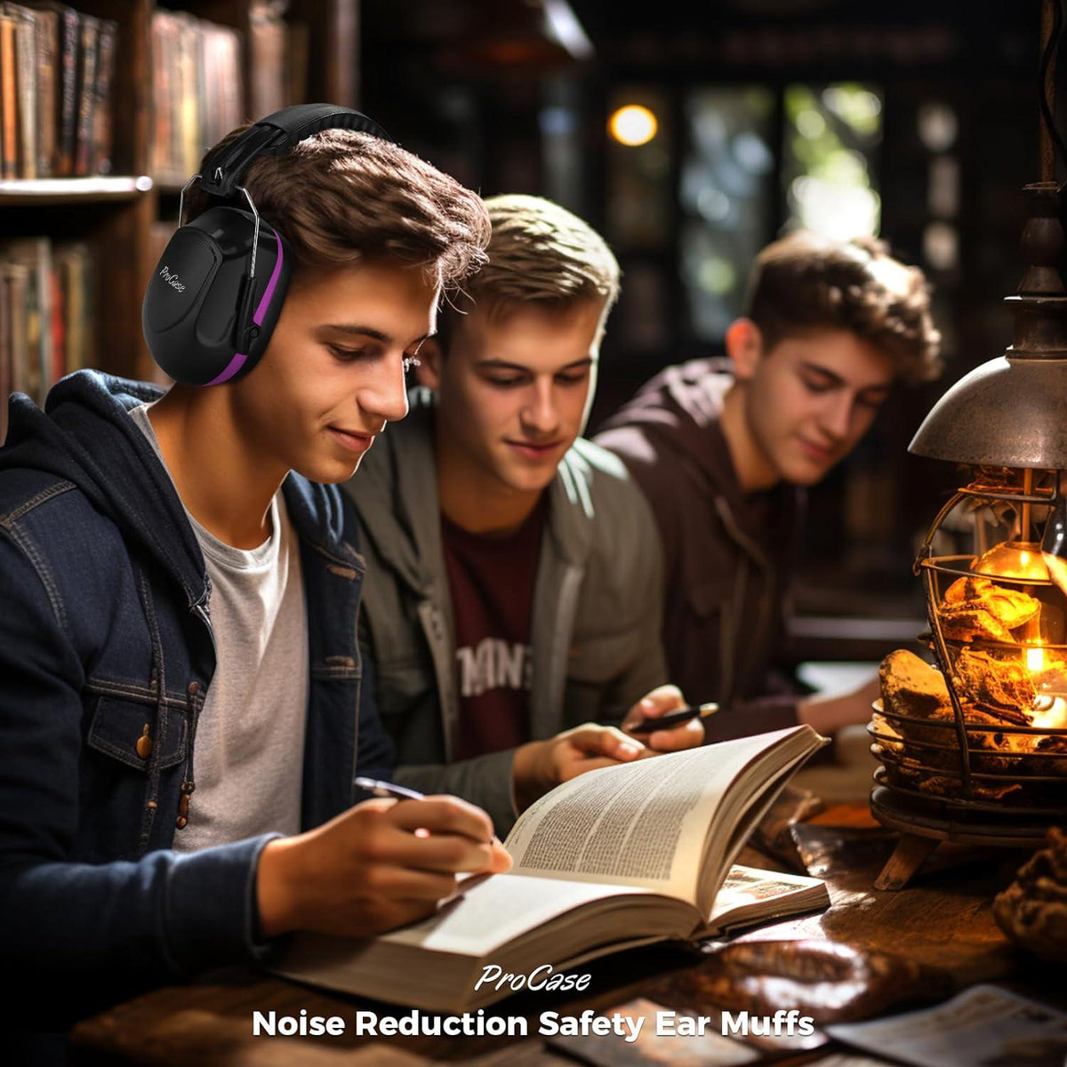 ProCase Noise Reduction Ear Muffs, Sound Proof Ear Protection, NRR 28dB Noise Cancelling Headphones For Adults Kids Autism, Hearing Protection For Shooting Gun Range Mowing -Purple,