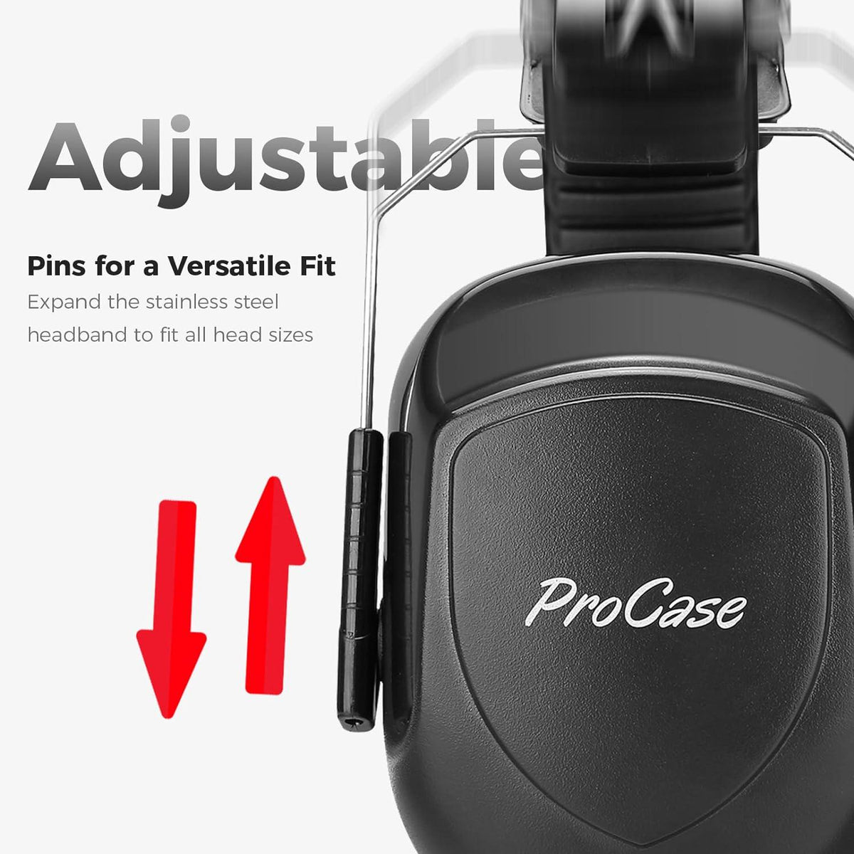 ProCase Noise Reduction Ear Muffs, Sound Proof Ear Protection, NRR 28dB Noise Cancelling Headphones For Adults Kids Autism, Hearing Protection For Shooting Gun Range Mowing -6 Packs, Black,