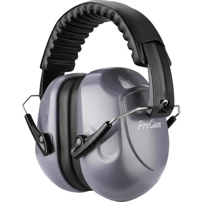 ProCase Noise Reduction Ear Muffs, NRR 28dB, Soundproof Headphones, Noise-Cancelling Protection for Adults & Kids, for Shooting & Mowing, Grey