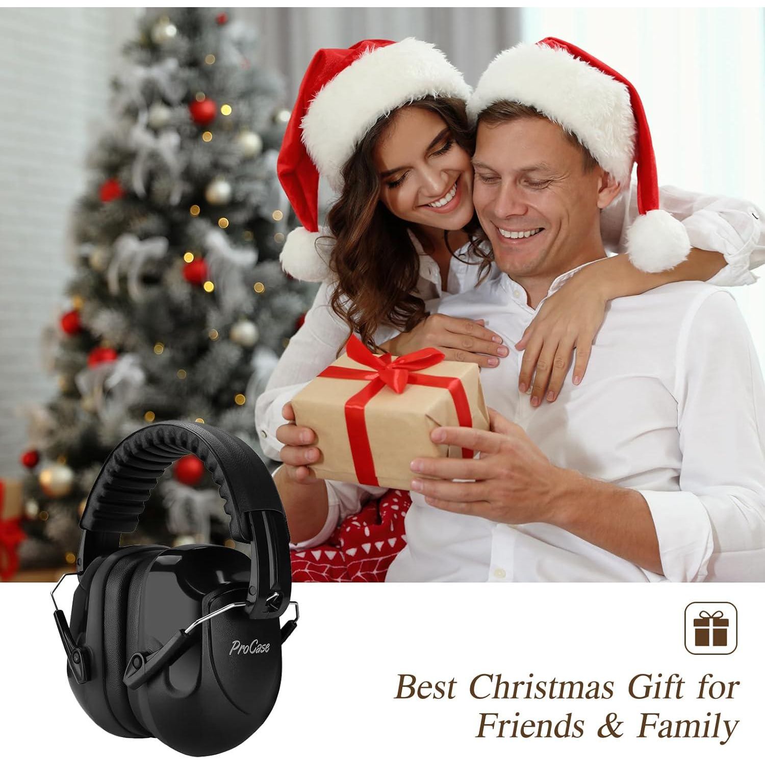 ProCase Noise Reduction Ear Muffs, Sound Proof Ear Protection, NRR 28dB Noise Cancelling Headphones For Adults Kids Autism, Hearing Protection For Shooting Gun Range Mowing -Black,