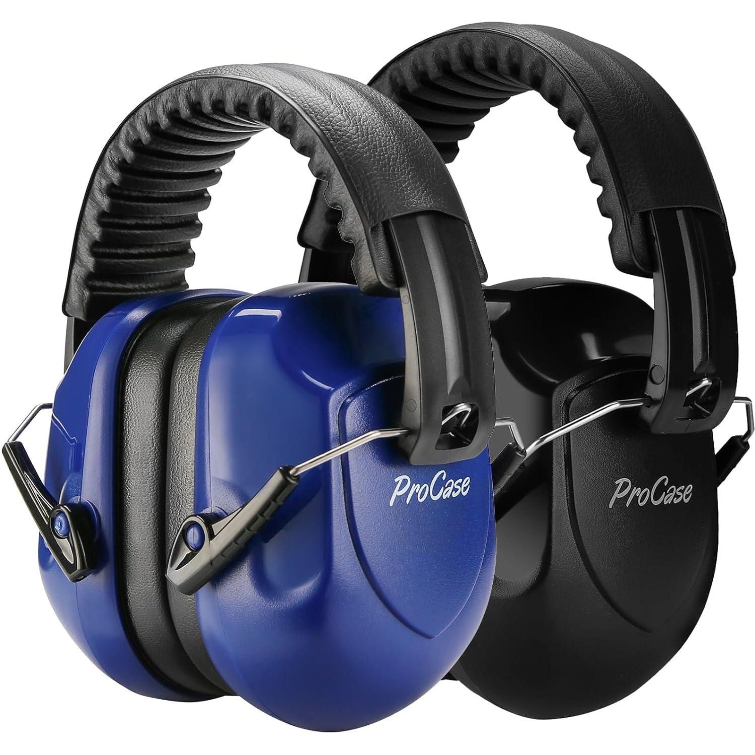 ProCase Noise Reduction Ear Muffs, Sound Proof Ear Protection, NRR 28dB Noise Cancelling Headphones For Adults Kids Autism, Hearing Protection For Shooting Gun Range Mowing -2 Packs, Navy And Black,