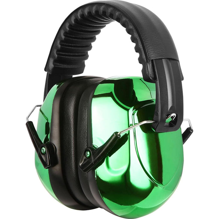 ProCase Noise Reduction Ear Muffs, NRR 28dB, Noise-Cancelling Soundproof Headphones, for Adults & Kids, Shooting & Mowing, Metallic Green
